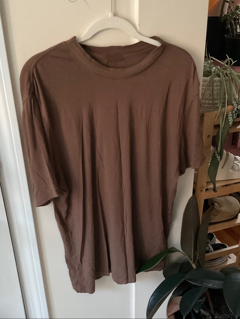 SKIMS Oversized Short Sleeve Boyfriend Tee - Brown